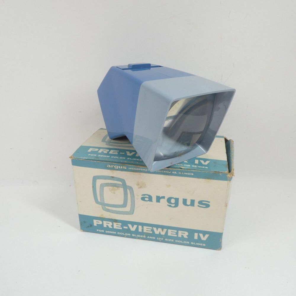 Argus Pre-Viewer IV Slide Viewer 35mm 127 w/Box Vintage MCM